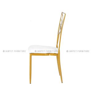 Venta al por mayor apilamiento de oro de metal evento camaleón Hotel recepción silla boda - Product Image 4