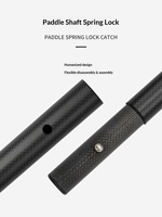 Pagaie en alliage d'aluminium à motif carbone, à lame simple/double, pour planches de SUP gonflables et kayaks en eaux offshore