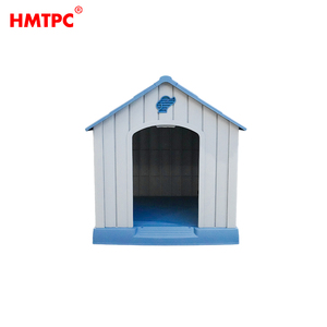 Nichoir <span class=keywords><strong>pour</strong></span> chien en plastique résistant aux intempéries, avec porte métallique, toit ventilé, plancher surélevé, <span class=keywords><strong>pour</strong></span> chiens de taille moyenne - Product Image 1