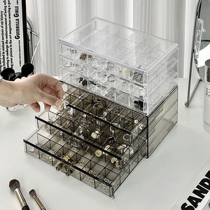 Kotak Penyimpanan Perhiasan Akrilik Persegi Panjang Modern dengan Anti-oksidasi 24x13.5x11cm untuk Cincin Anting Kalung - Product Image 3