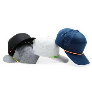 Casquette Snapback 7 Panneaux Imperméable à Visière Plate, Perforée au Laser, de Haute Qualité, Vierge, Personnalisable, avec Cordon - Product Image 5