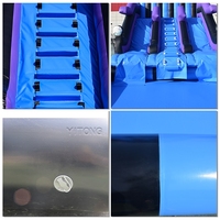 Toboggans aquatiques gonflables commerciaux longs pour enfants et adultes, toboggan gonflable pour piscine