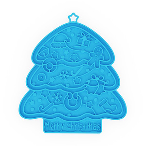 Bols pliables en silicone Licki Licky pour l'alimentation lente, écologiques, imperméables, portables, design sapin de Noël, stockage de nourriture pour chiens d'intérieur - Product Image 3