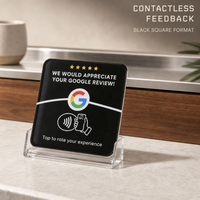 Carte de commentaires Google 10 cm, mémoire 512 octets, autocollant de table en PVC, carte de rétroaction NFC215 avec détection inductive pour usage en restaurant