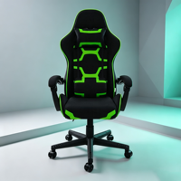 Chaise de bureau pivotante réglable en tissu avec accoudoirs rabattables et support lombaire pour le bureau à domicile