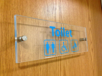 Panneaux de signalisation personnalisés en polycarbonate transparent pour logo de marque, découpe sur mesure, utilisation intérieure/extérieure, tailles personnalisées, impression de logo de marque