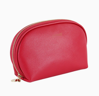 Tas Makeup Kulit PU BSCI GRS Logo Custom Wanita Tahan Air Model Fashion untuk Lipstik, Perlengkapan Kamar Mandi, dan Dompet