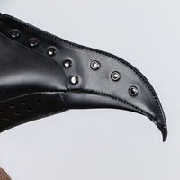 Masque de docteur de la peste pour fête d'Halloween, bec long, respirant, réglable, en cuir, style gothique steampunk, vente en gros
