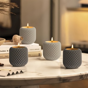 Epoxy resin concrete succulent planter mold, round mesh candle holder <b>silicone</b> mold - Product Image 2