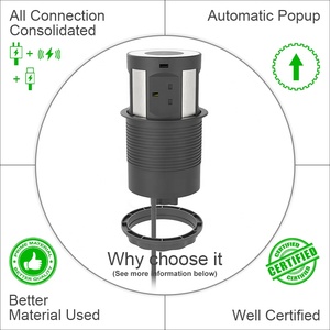 Prise escamotable avec chargeur USB Type C et chargeur sans fil - Product Image 6