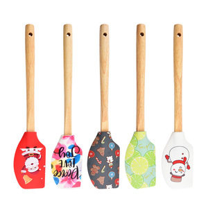 Hot Bán thiết kế độc đáo tùy chỉnh Kem scraper bánh thìa bakeware Silicone in ấn Baking Thìa bộ - Product Image 6