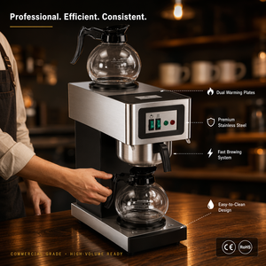 Cafetera Comercial de Goteo con Calentadores Dobles, de Acero Inoxidable, Gran Capacidad, para Cafeterías y Restaurantes - Product Image 2
