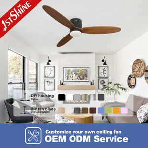 1stshine Ventilateur de plafond 52 pouces 3 pales en bois Ventilateur de plafond décoratif Ventilateurs de plafond à économie d'énergie - Product Image 4