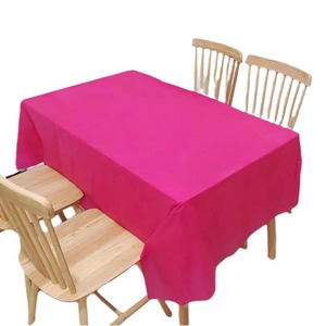 Heavy Duty Plastic Tablecover 137cm X 274cm Reusable Rectangle Solid Color <b>Tablecloth</b> For <b>Party</b> Events - Product Image 5
