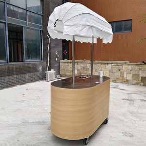 Custom Portable Mini Push <strong>Cart</strong> Street Snack Ice Cream Mobile Food Showcase - Product Image 3