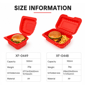 Caja para Hot Dogs y Hamburguesas de 9*6 Pulgadas, Envase Desechable Personalizado Tipo Concha, Caja Bento para Llevar - Product Image 5