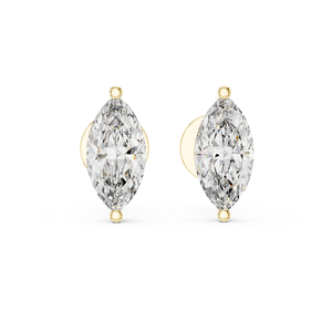 Pendientes de Diamantes Cultivados en Laboratorio con Corte Marquesa Brillante en Oro para Mujer, Joyería Fina para Ocasiones Especiales - Product Image 1