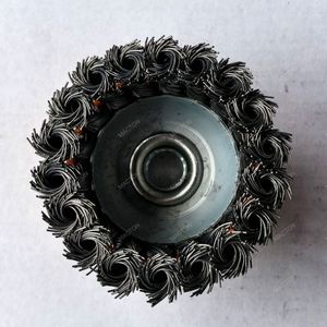 Hot Sale Orange Stainless Steel Twisted Knotted Grinder <b>Wire</b> Cup <b>Brush</b> for Polishing - Product Image 4