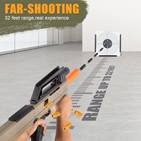 NOUVEAU FMG9 Pistolet Mitrailleur Pliant à Balles Souples, Lanceur de Balles en Mousse en Plastique, Effet Vibrant, Jouet Électronique d'Extérieur