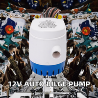 Pompe à eau de cale submersible automatique 12V MAMBAFLO MBDP1-02-G750 1100GPH avec interrupteur à flotteur automatique intégré – Nouveau modèle