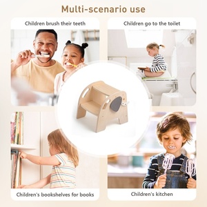 Modern Design Creative Wooden Elephant Climbing Baby Chair Natural Solid Wood Furniture for Children for Kitchen & Bedroom Use - Product Image 4