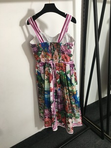 Nouvelle couleur jacinthe fleur sicilienne vacances Style imprimé tube haut taille fronde robe - Product Image 5