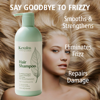 Shampooing végétalien hydratant Joynna Silk sans sulfate, au beurre de karité et à l'orange, pour cheveux crépus - Contrôle durable de l'huile, ajustable