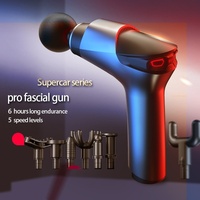 Pistol Pijat Fasial Ringan dengan Kontrol Satu Tombol 5 Kecepatan (1200-3200rpm) 8 Kepala Pijat Tipe-C Daya Tahan 4-6 Jam