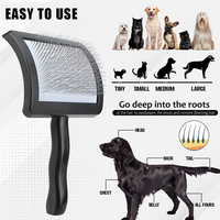 Brosse démêlante en bois à picots longs pour chiens et chats, tailles S, M, L – Outils de toilettage pour animaux de compagnie en gros