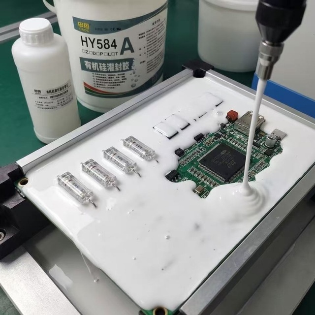 Two-Part Transparent Flexible Encapsulant Sealant RTV Silicone Potting Compound Adhesive for Electronics