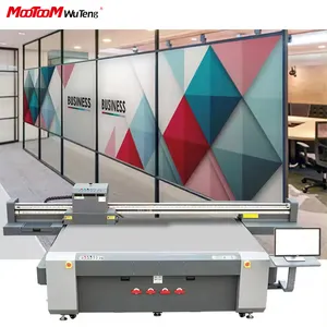 Mootoom UV2513 Flatbed Printer Large Format Digital Inkjet LED Aluminum foam glass bottle background wall printing machine