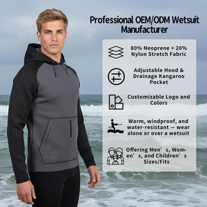 Biểu Tượng Tùy Chỉnh 2Mm Neoprene Áo Dành Cho Người Lớn Không Thấm Nước Windproof 3Mm Wetsuit Áo Khoác Diều Lướt Nước Thể Thao Mùa Đông Lớp Bên Ngoài - Product Image 2