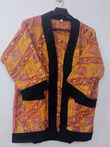 Abrigo de algodón de Invierno para mujer Chaqueta acolchada con bordado floral Chaqueta acolchada a mano de doble cara transpirable y reversible - Product Image 2