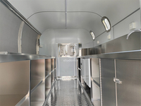 Remorque de cuisine mobile en acier inoxydable certifiée CE, aménagement personnalisé pour les entreprises de restauration de rue