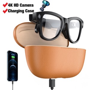 Gafas Inteligentes con Cámara y Estuche de Carga, Recargables, 800W Píxeles, Reconocimiento de Imágenes, Traducción por IA - Product Image 1