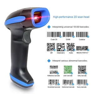 High Performance Portátil Wired Bar Code Reader Handheld Qr Code 1D 2D Barcode Scanner Android para Supermercado Armazém