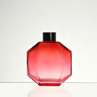Bouteille diffuseur de parfum d'ambiance en verre dégradé octogonal à facettes de luxe, vide, pour décoration intérieure - Grande Vente