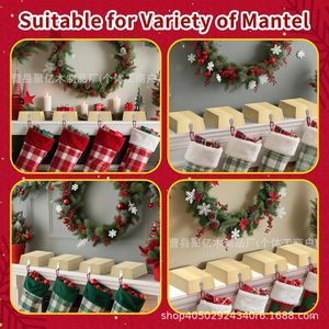 Wooden <b>Christmas</b> <b>Stocking</b> <b>Holder</b> Mantel Mount Detachable Hanger Fireplace Decoration 4 Piece Set Minimalist Style - Product Image 3