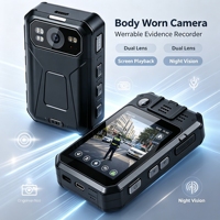 4G Body Worn Camera with Clip and Sd Card RTSP Body Camera Support Ai Security Camera System & Software App for Subway Patrol