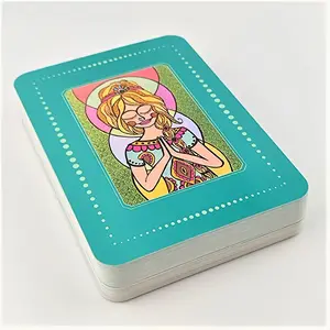 럭셔리 오컬트 Divinatoires 짙은 녹색 선반 오라클 타로 카드 점성술 타로 카드 핑크 맞춤법 오라클 카드