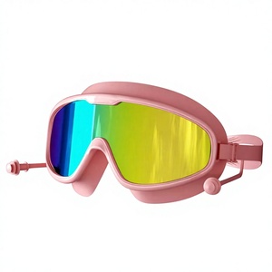 Lunettes de <span class=keywords><strong>natation</strong></span> pour femmes avec logo personnalisé, haute définition, anti-buée, étanches, à grande monture, vente en gros en sachet OPP - Product Image 6