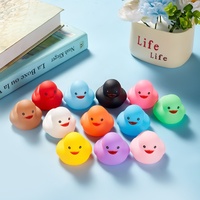 Cadeau de canard jaune coloré qui couine pour bébé, en plastique, avec logo personnalisé, forme sur mesure, directement de l'usine