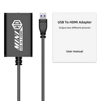 Adaptateur convertisseur Xput USB 3.0 vers double port HDMI 1080P avec sortie audio 3,5 mm pour ordinateur portable, projecteur HDTV, double écran