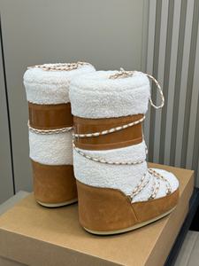 Bottes d'hiver antidérapantes de haute qualité de marque originale pour unisexe, avec dessus en fourrure douce et confortable, semelle intermédiaire en peluche pour la cheville et le pied. - Product Image 3