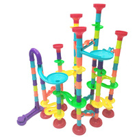 Circuit de course en marbre 3D STEM DIY éducatif, 113 pièces, jeu de construction de labyrinthe de tuyaux, jouet pour enfants, jeu d'apprentissage en intérieur