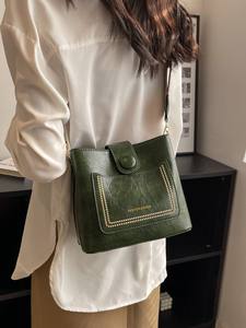 Sac fourre-tout tendance de haute qualité, polyvalent, au style unique, avec bandoulière réglable, grande capacité et forme de sac seau - Product Image 2