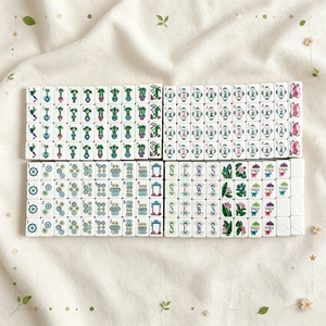 Wholesale American Acrylic <b>Mahjong</b> Tile <b>Set</b> Luxury 4-Layer Tortoise White Lotus Artwork <b>Mahjong</b> Tiles Custom - Product Image 6