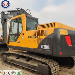 Volvo EC210B Excavator Used Construction Heavy Equipment <b>Track</b> Mounted Yellow Black Color - Product Image 2