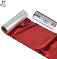 Ruban de transfert thermique en résine rouge métallisé 110 mm x 300 m pour l'emballage et l'impression