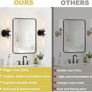 Appliques murales <span class=keywords><strong>de</strong></span> <span class=keywords><strong>salle</strong></span> <span class=keywords><strong>de</strong></span> <span class=keywords><strong>bain</strong></span> noires, dorées, argentées, à câblage direct, en verre transparent et métal, éclairage <span class=keywords><strong>de</strong></span> <span class=keywords><strong>miroir</strong></span> <span class=keywords><strong>pour</strong></span> <span class=keywords><strong>salle</strong></span> <span class=keywords><strong>de</strong></span> <span class=keywords><strong>bain</strong></span>, couloir, chambre à coucher - Product Image 2